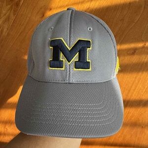 Gray Baseball Cap with Yellow and Black M Logo